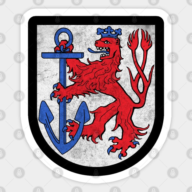 Dusseldorf / Germany Faded Style Coat of Arms Design Sticker by DankFutura